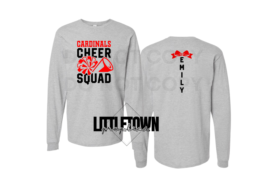 Cardinal Cheer Squad T-Shirt - Long Sleeve