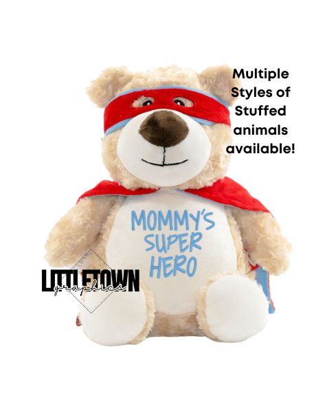 Personalized Stuffed Animal- Mommy's Super Hero Bear