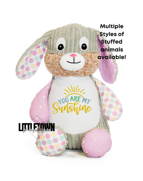 Personalized Stuffed Animal- You are my Sunshine