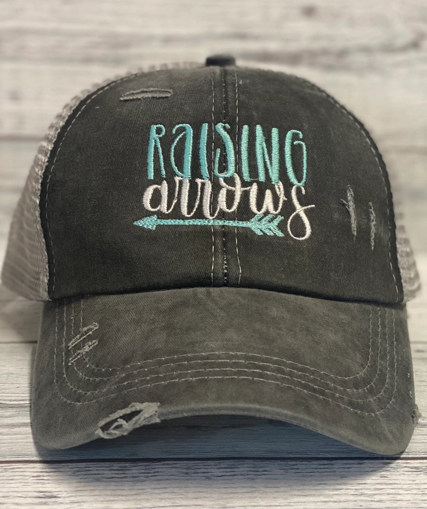 Raising Arrows Embroidered Distressed Hat