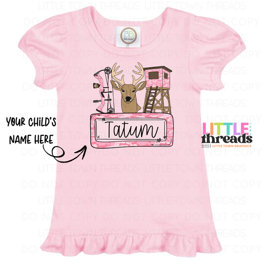 Pink Hunting - Ruffle Puff Sleeve Shirt