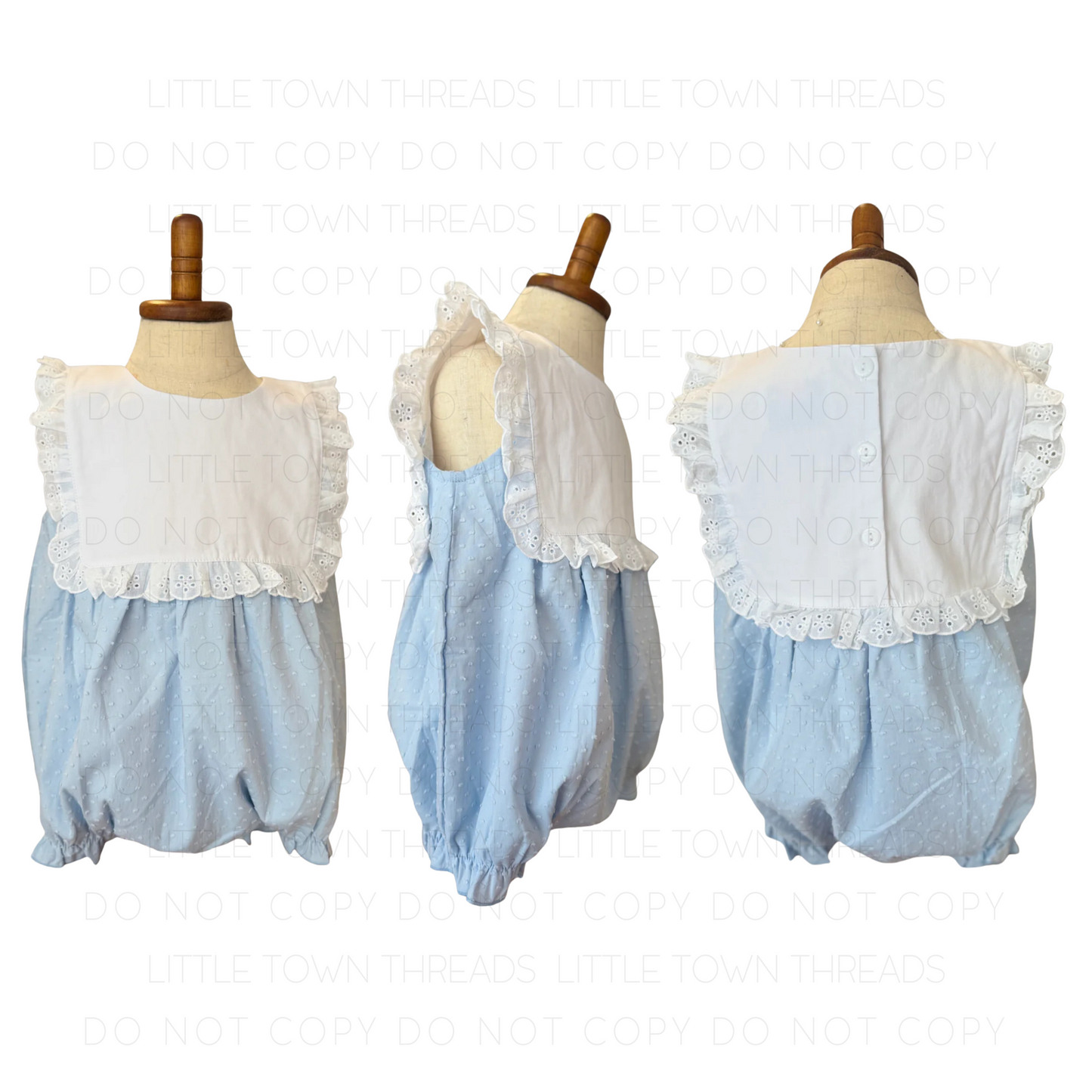Swiss Dot Bow Banner Bubble Romper