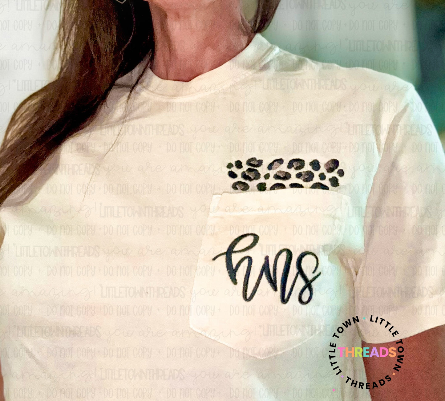 Personalized Leopard Pocket T-Shirt