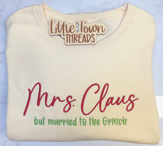 Mrs Claus married to the Grinch
