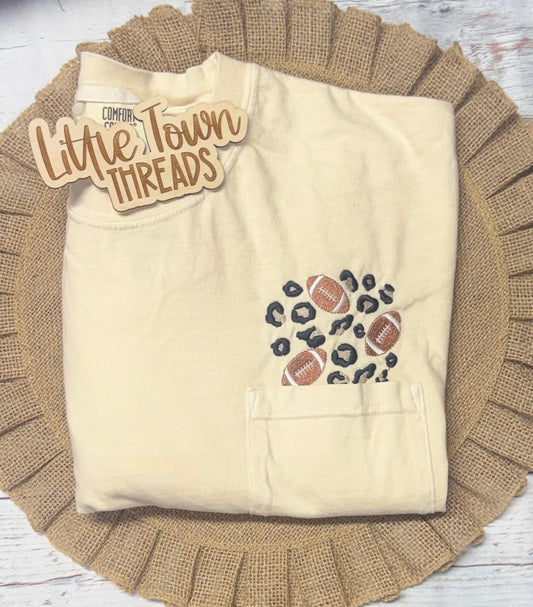 Leopard Football Pocket T-Shirt