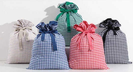 Gingham Christmas Sacks