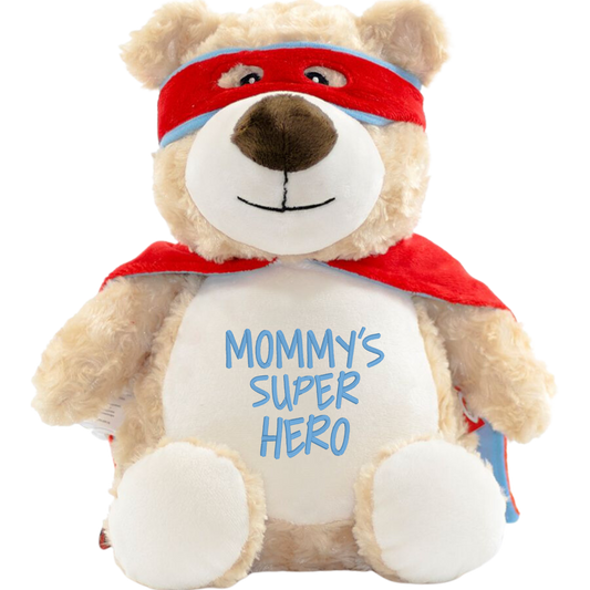 Personalized Stuffed Animal- Mommy's Super Hero  Bear