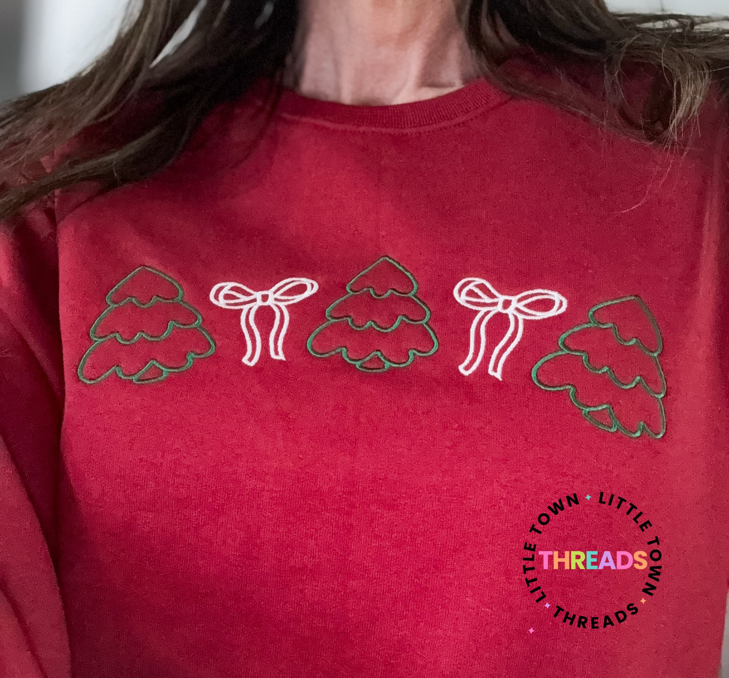 Christmas Tree Bows Crewneck