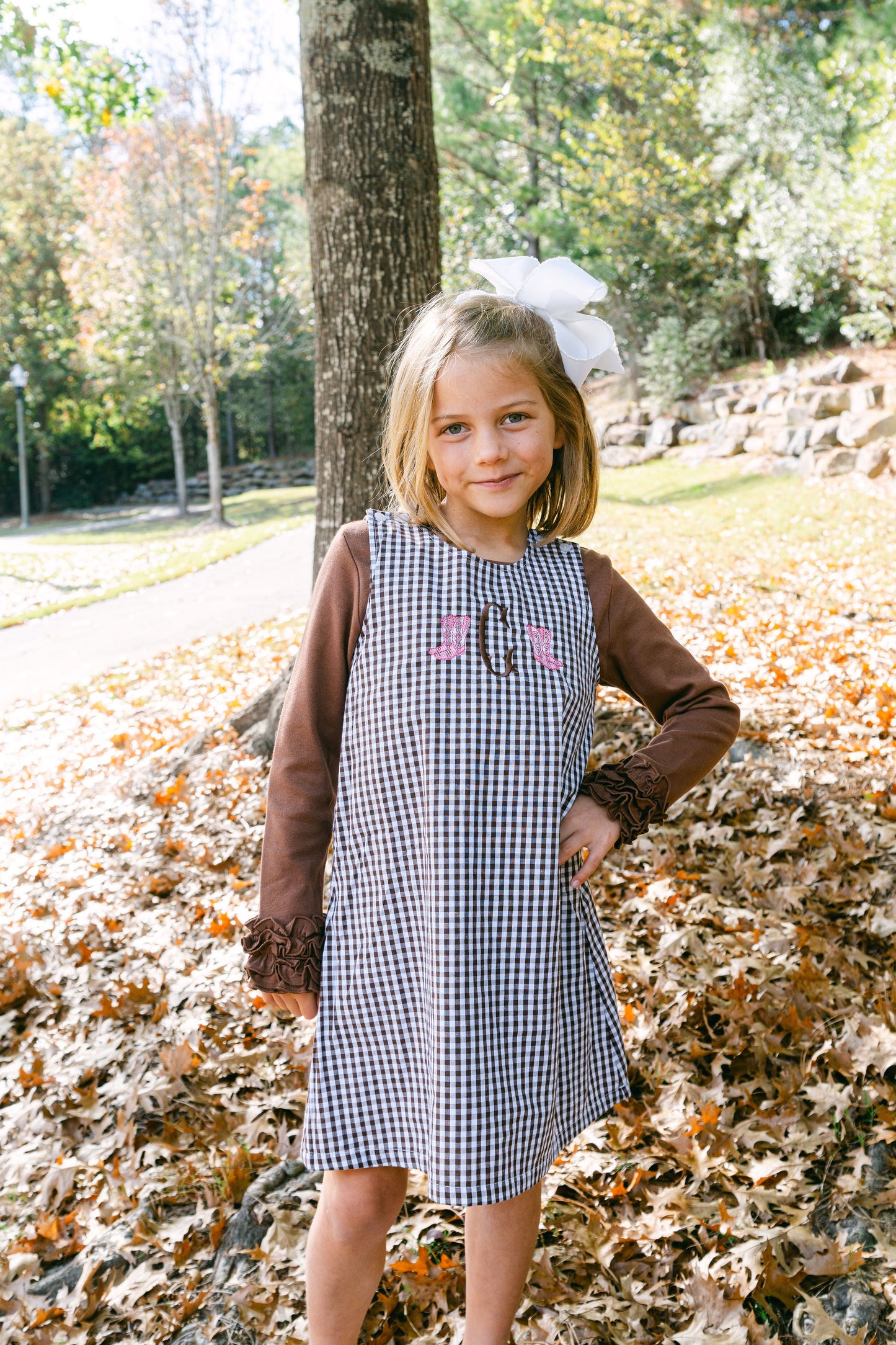 Gingham/Seersucker Jumper Dress Pre-Order; ETA End of September