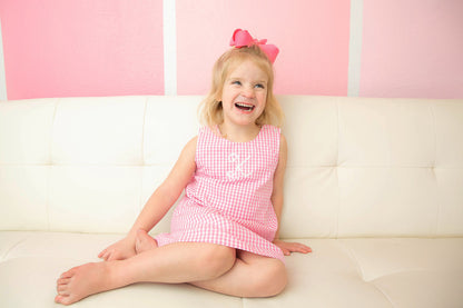 Gingham/Seersucker Jumper Dress Pre-Order; ETA End of September