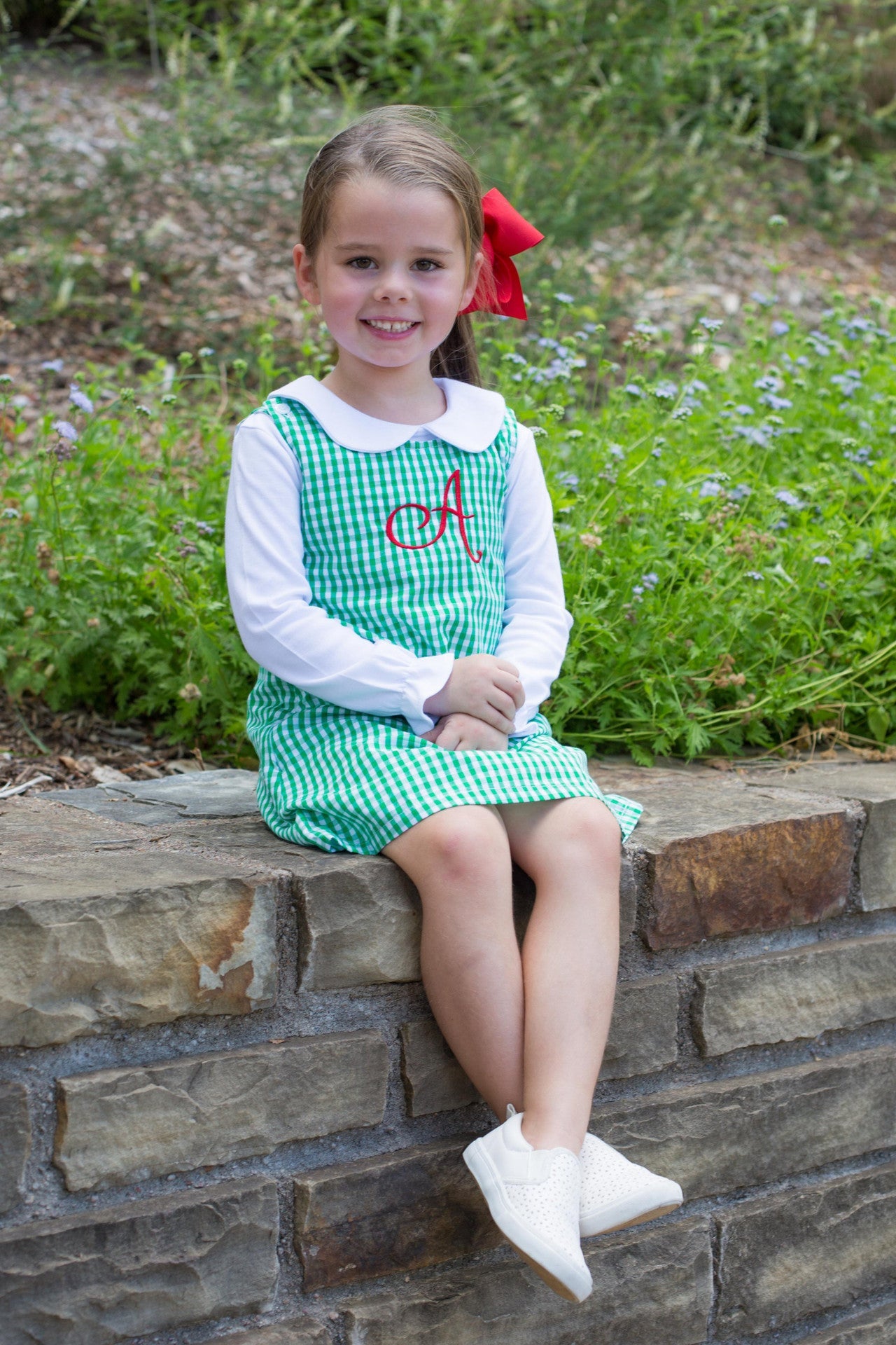 Gingham/Seersucker Jumper Dress Pre-Order; ETA End of September