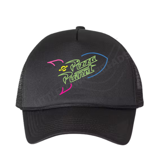 Neon Pizza Sign Embroidered Hat