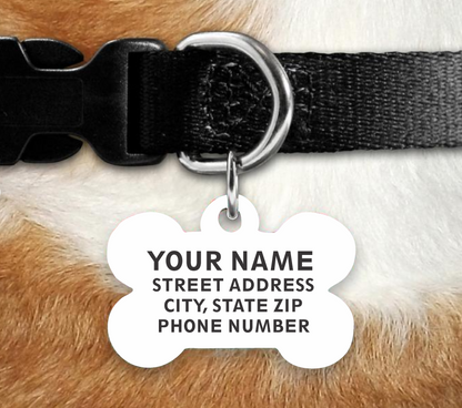 Cotton Candy -  Bone Pet ID Tag